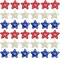36PCS 4th of July Rattan Stars – 1.96" Red, White, and Blue Wicker Stars for Independence Day Home Décor, DIY Crafts, Vase or Bowl Fillers, and Table Decorations